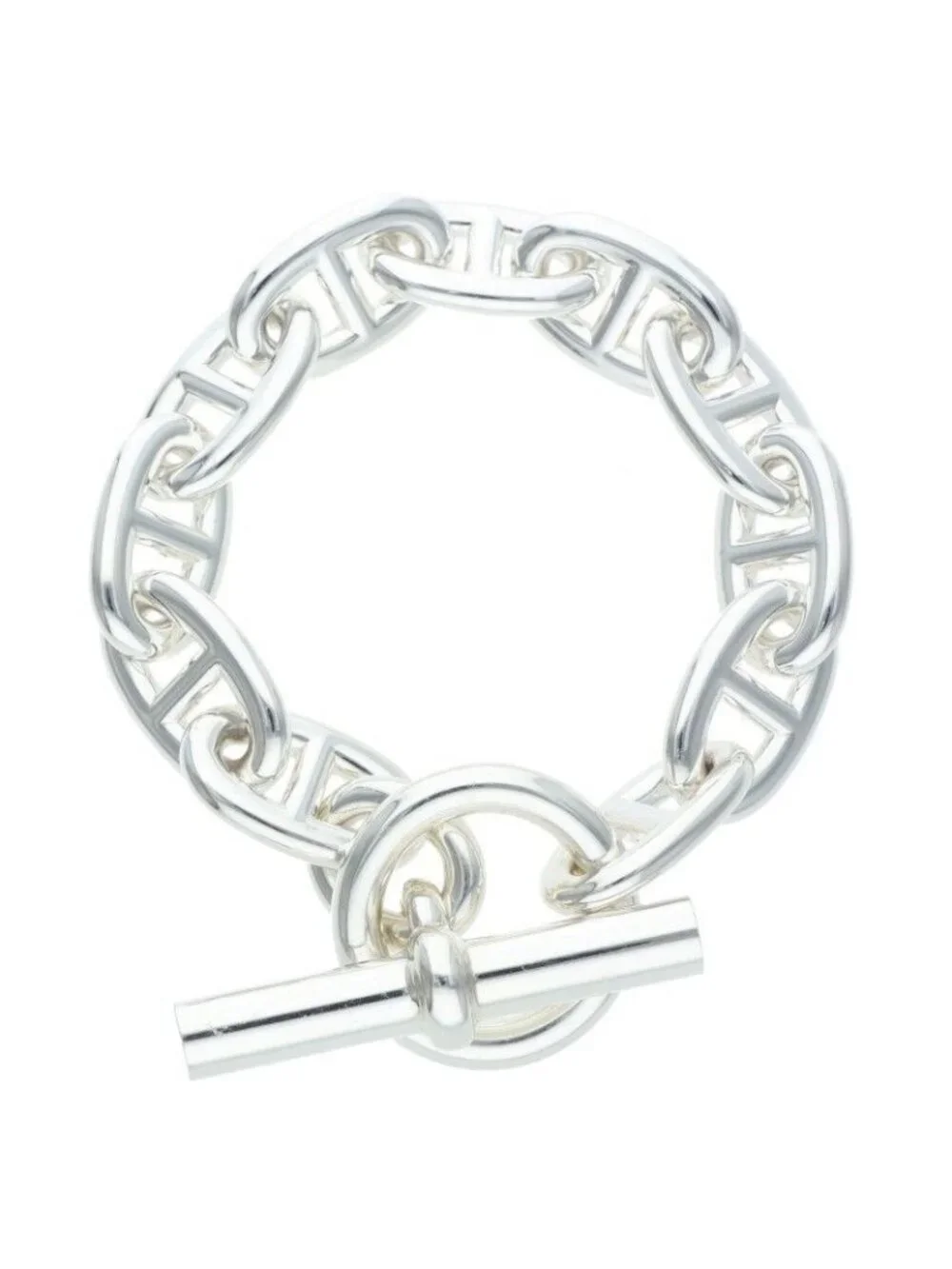 Hermes Chaine D'ancre TGM Silver Bracelet